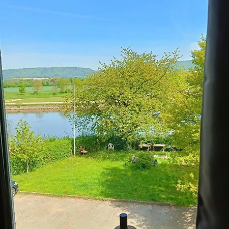 Weserblick, Naehe A2, Wasserblick, Direkt Am Wasser, Weserzugang, 4-5 Personen, Wlan, Radwanderweg Vor Der Eingangstuer Weserbergland, Hameln, Rinteln, Schaumburg * Hessisch Oldendorf