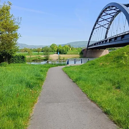 Weserblick, Naehe A2, Wasserblick, Direkt Am Wasser, Weserzugang, 4-5 Personen, Wlan, Radwanderweg Vor Der Eingangstuer Weserbergland, Hameln, Rinteln, Schaumburg Hessisch Oldendorf